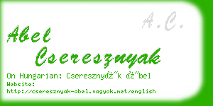 abel cseresznyak business card